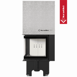 Топка Kratki PRO VNL/480/480 угловое стекло слева, гильотина (Белая футеровка)