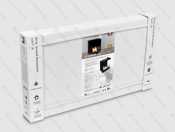 Встроенный биокамин Lux Fire Угловой 1090 S (левый угол)