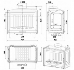 Каминная топка CHAZELLES SOLO D70D+GV