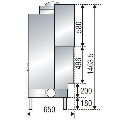 Каминная топка H1600 XXL axis