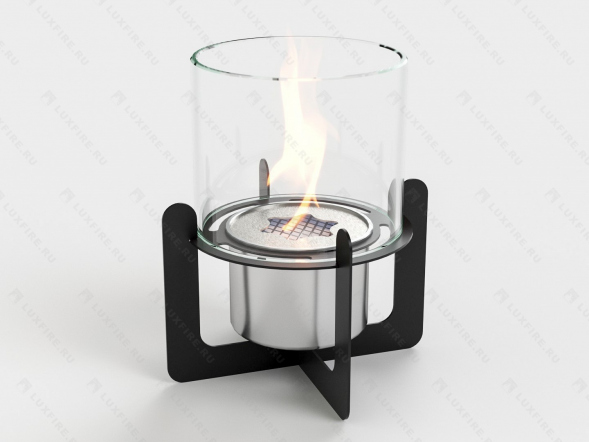 Настольный биокамин Lux Fire &amp;quot;Омега&amp;quot; (черный)