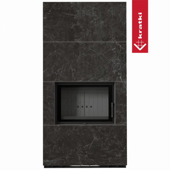 Каминокомплект Kratki PRO FLOKI NATURALI NERO GRECO (Чёрная футеровка)