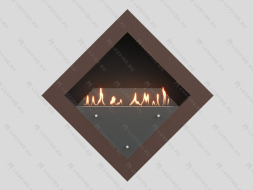 Настенный биокамин Lux Fire "Диамант 3" XS