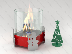 Настольный биокамин Lux Fire "Новогодний" М